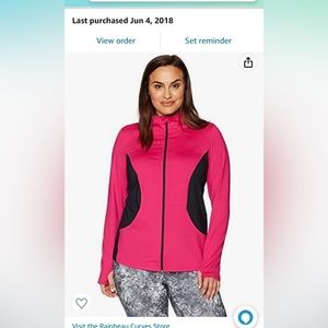 Nwot sz 14/16 active wear jacket Rainbeau curves